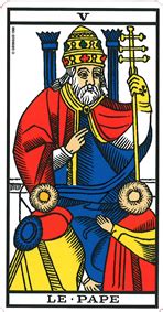 carte du pape tarot|Le Pape